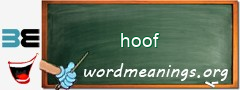 WordMeaning blackboard for hoof